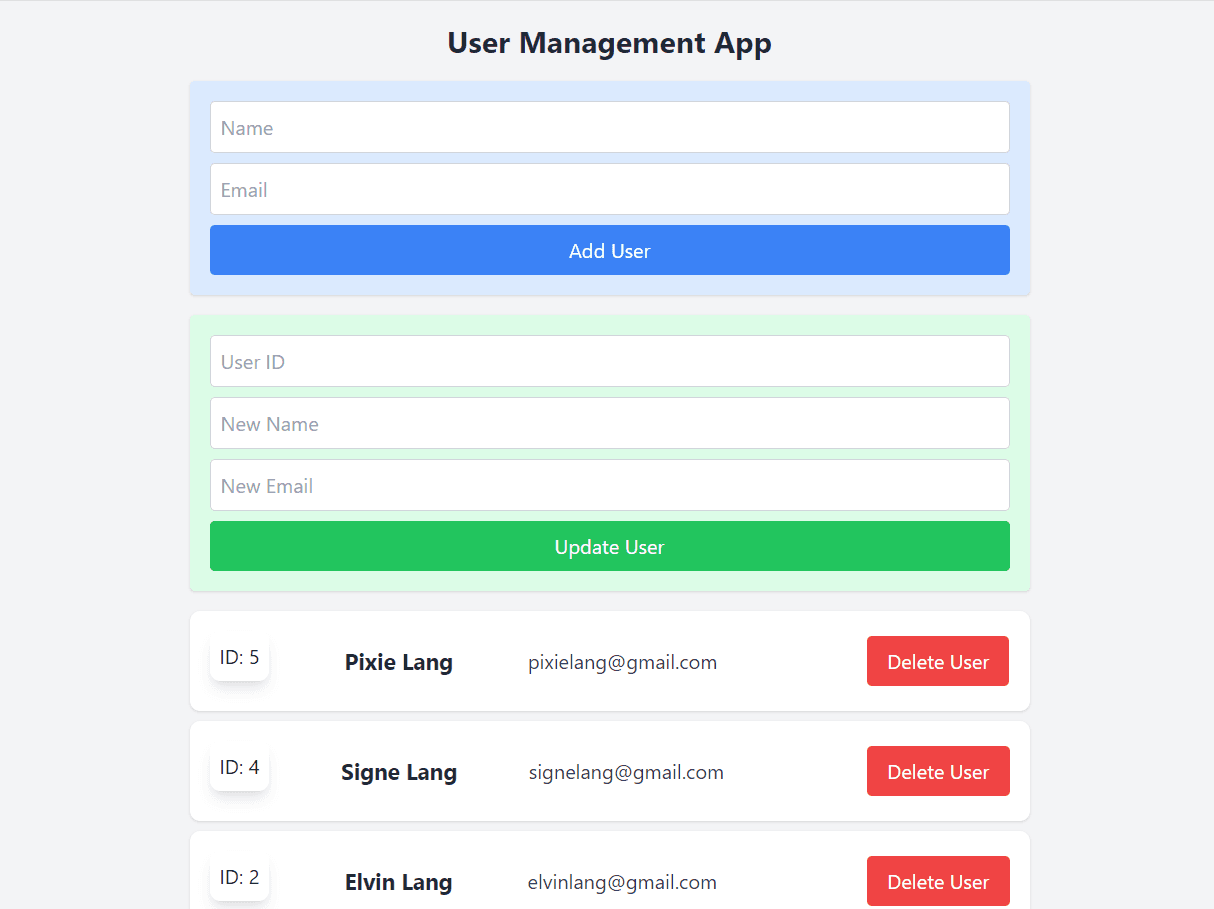 Docker User Management Application