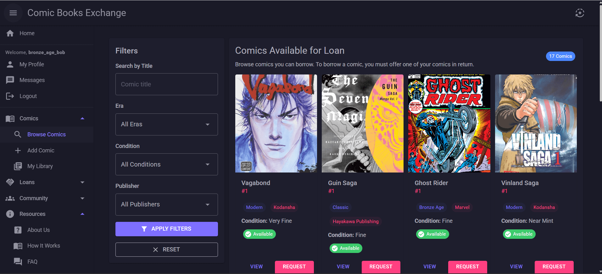 Comic Books Lending Library (Blazor + .NET 9)
